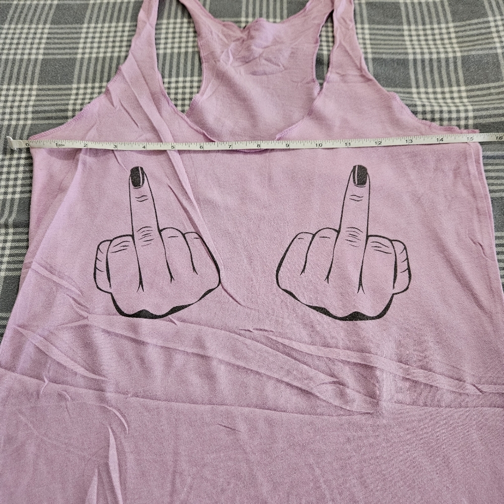 Middle finger Racerback Tank